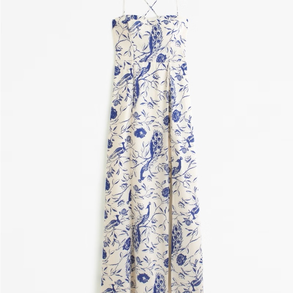 Abercrombie blue and white maxi dress